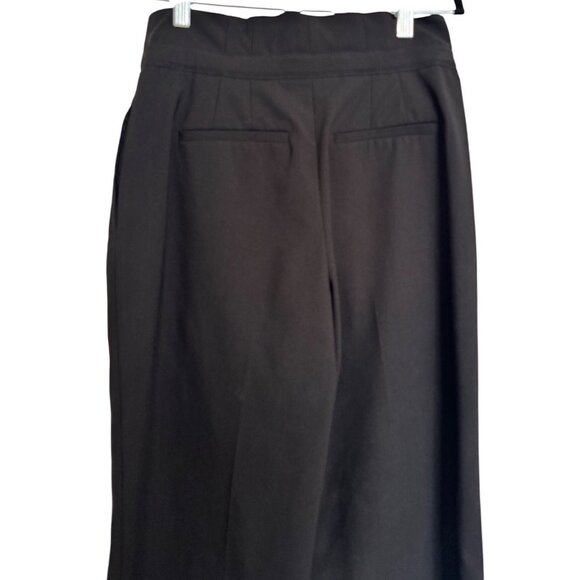 DKNY High Waist Tie Waist Size 4 Paper Bag Dress Cropped NWOT Donna Karen Wide L - Picture 7 of 9